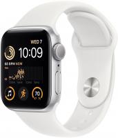 Apple Watch SE 2022, 40 мм, корпус из алюминия серебристого цвета, спортивный ремешок белого цвета - магазин гаджетов iTovari