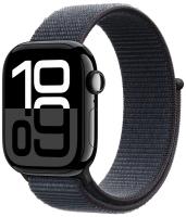 Apple Watch Series 10, 46 мм, корпус из алюминия цвета «черный глянец», спортивный браслет темно-синего цвета - магазин гаджетов iTovari