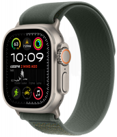 Apple Watch Ultra 2 GPS + Cellular, 49 мм, корпус из бежевого титана, ремешок Trail зеленого цвета, размер M - магазин гаджетов iTovari