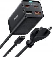 Сетевое зарядное устройство Baseus GaN3 Pro Desktop Fast Charger 2U+2C 100W EU Black (CCGP000101) - магазин гаджетов iTovari