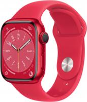 Apple Watch Series 8, 41 мм, корпус из алюминия цвета (PRODUCT)RED, спортивный ремешок цвета (PRODUCT)RED - магазин гаджетов iTovari